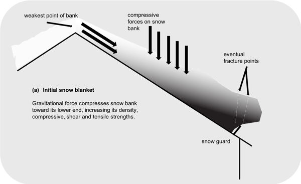 Diagrama inicial de la manta de nieve (a)