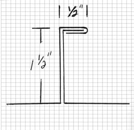 dibujo del perfil del techo metálico