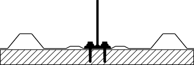 VersaGard on purlin bearing rib (PBR) with fasteners