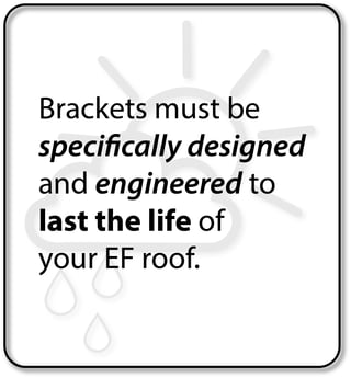 quote about brackets being specifically designed and engineered to last the life of your exposed-fastened roof